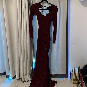 Long sleeve glittery dress